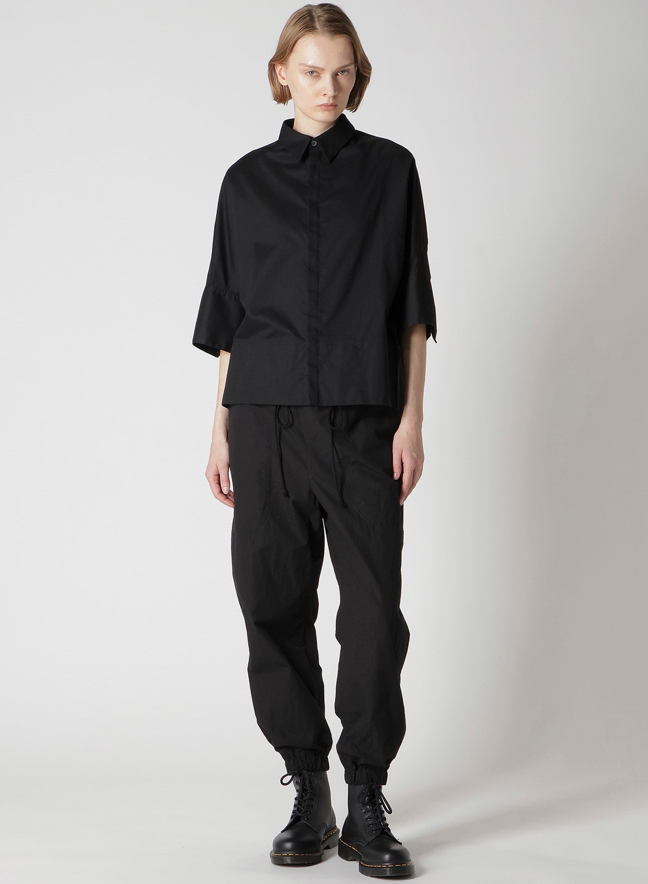 トップス 066042 Y's BORN PRODUCT THIN COTTON Y's BORN PRODUCT] THIN COTTON TWILL WIDE CUFFS SHIRT – THE