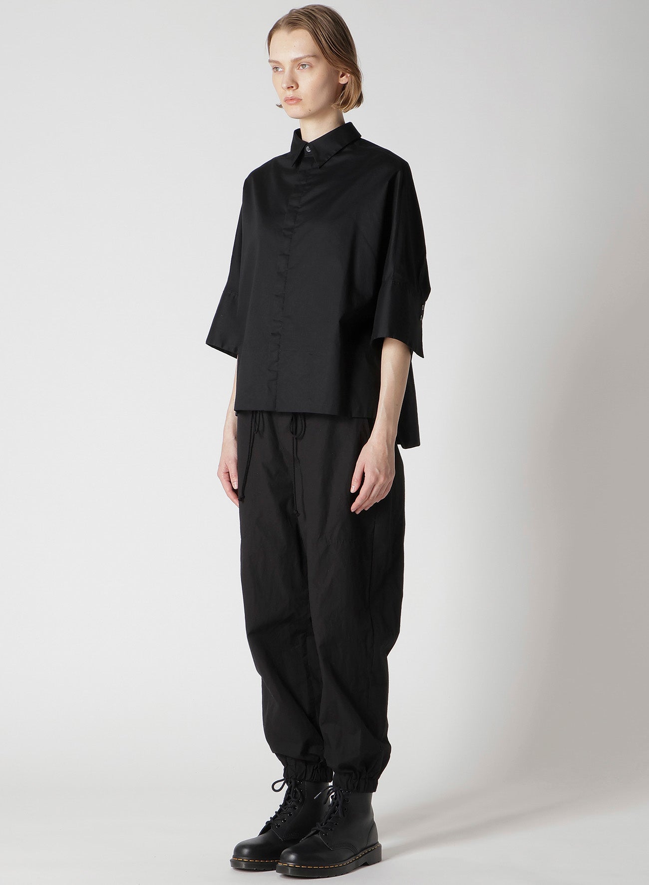 [Y's BORN PRODUCT] THIN COTTON TWILL WIDE CUFFS SHIRT
