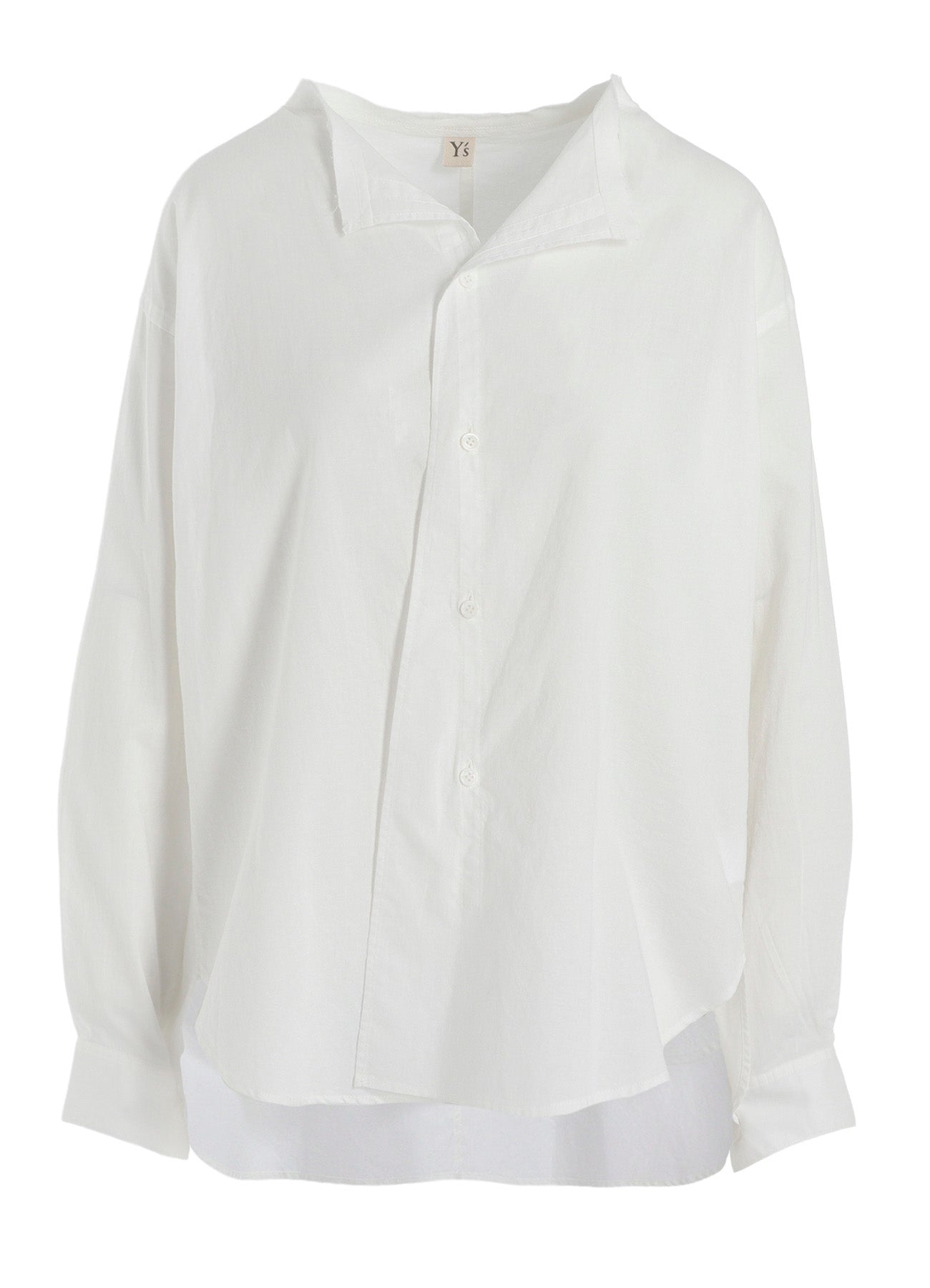 トップス 066042 Y's BORN PRODUCT THIN COTTON Y's BORN PRODUCT] THIN COTTON TWILL FRINGE COLLAR BLOUSE – THE