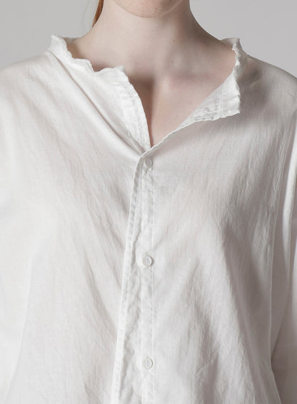 [Y's BORN PRODUCT] THIN COTTON TWILL FRINGE COLLAR BLOUSE