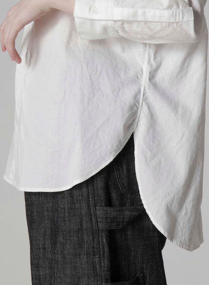 [Y's BORN PRODUCT] THIN COTTON TWILL FRINGE COLLAR BLOUSE