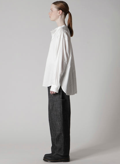 [Y's BORN PRODUCT] THIN COTTON TWILL FRINGE COLLAR BLOUSE