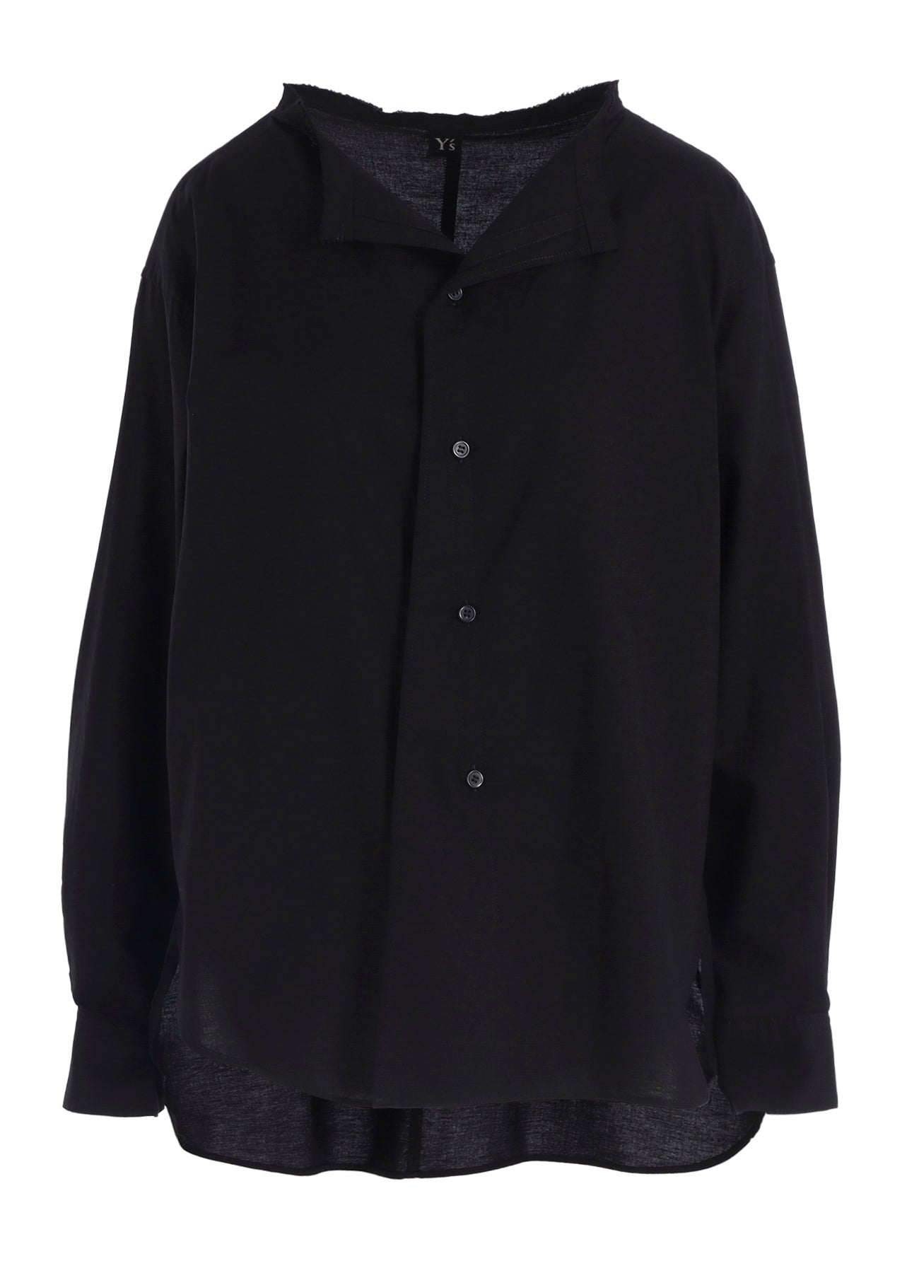 [Y's BORN PRODUCT] THIN COTTON TWILL FRINGE COLLAR BLOUSE