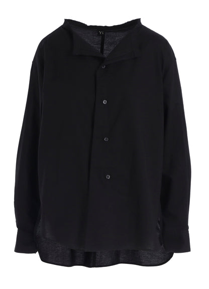 [Y's BORN PRODUCT] THIN COTTON TWILL FRINGE COLLAR BLOUSE