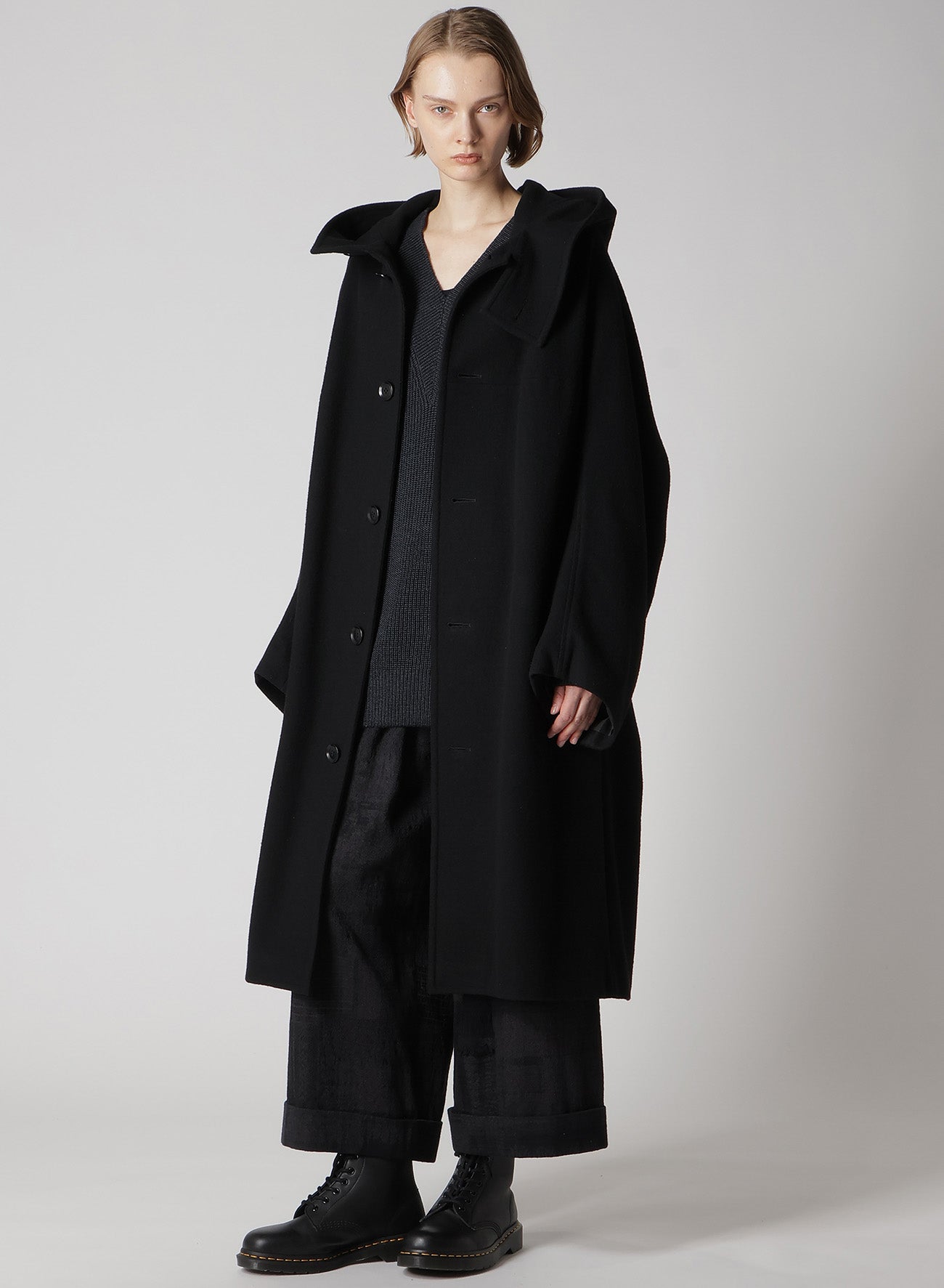 AIRY MOSSER LONG CAPE COAT – THE SHOP YOHJI YAMAMOTO