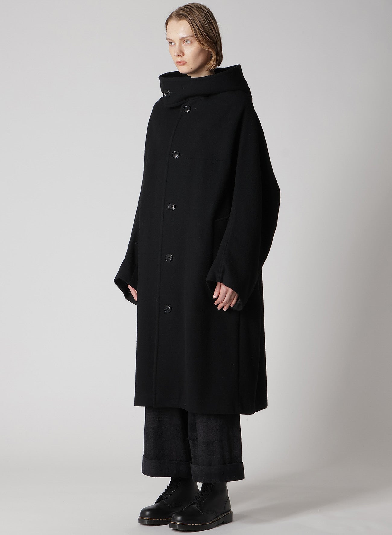 AIRY MOSSER LONG CAPE COAT – THE SHOP YOHJI YAMAMOTO