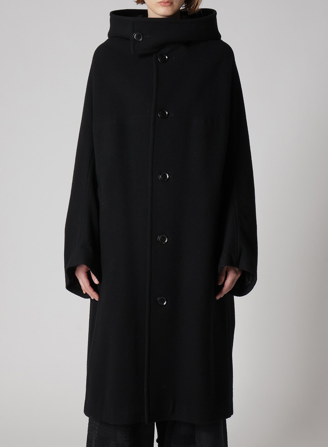 AIRY MOSSER LONG CAPE COAT – THE SHOP YOHJI YAMAMOTO