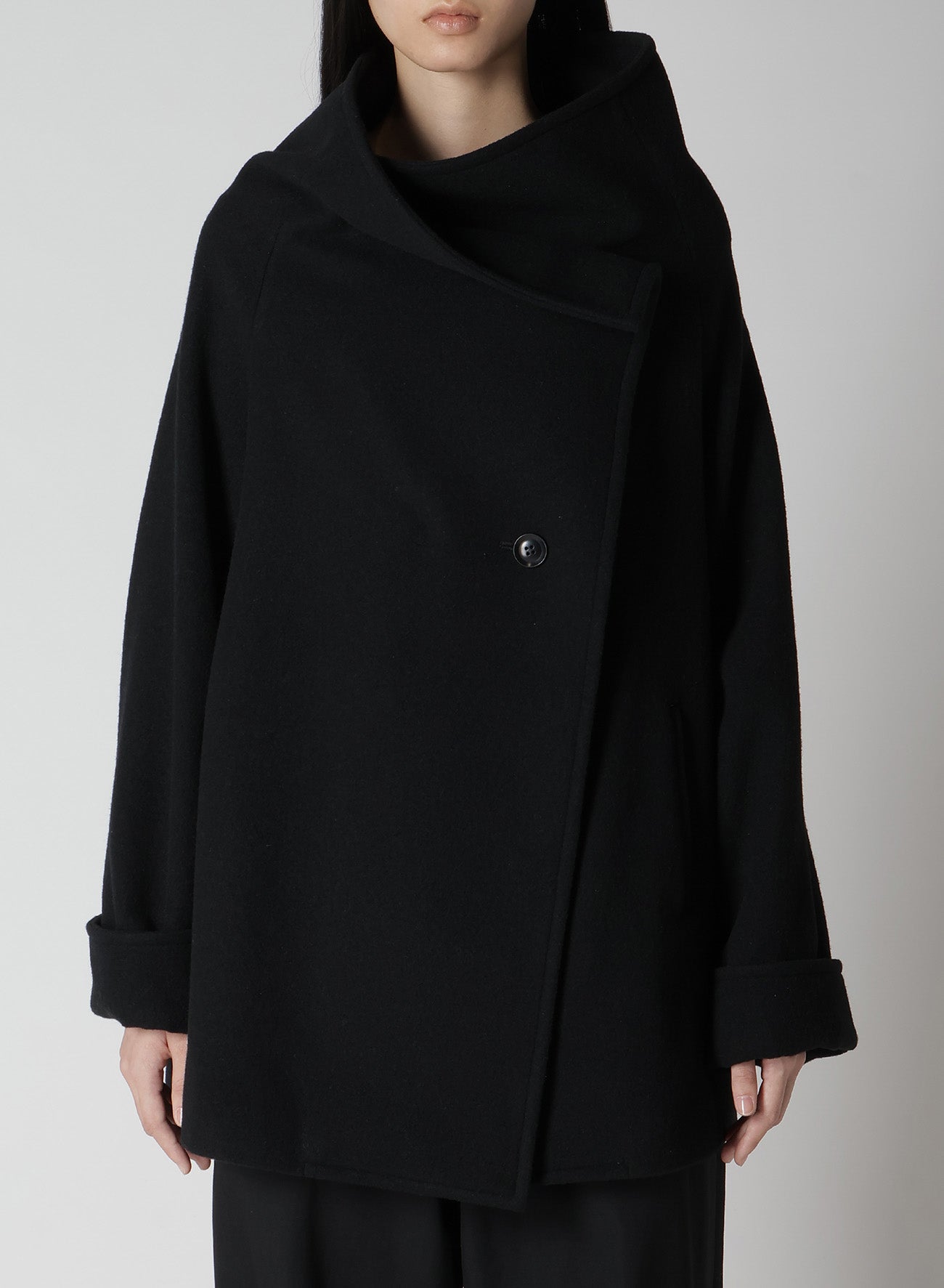 AIRY MOSSER WRAP COAT – THE SHOP YOHJI YAMAMOTO