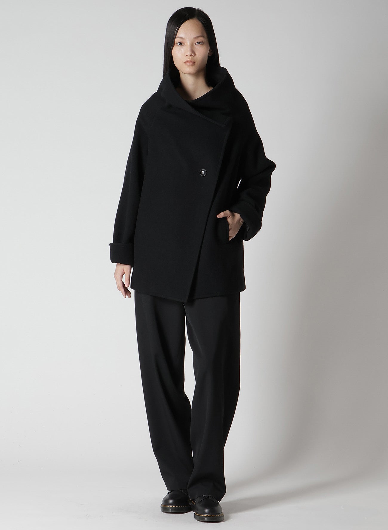AIRY MOSSER WRAP COAT – THE SHOP YOHJI YAMAMOTO