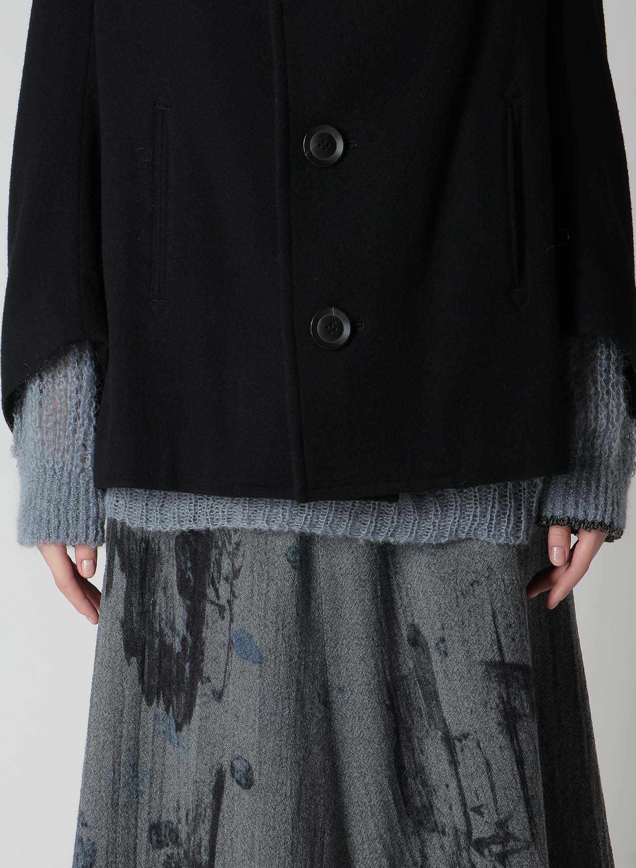 AIRY MOSSER IRREGULAR SLEEVE SHORT COAT – THE SHOP YOHJI YAMAMOTO