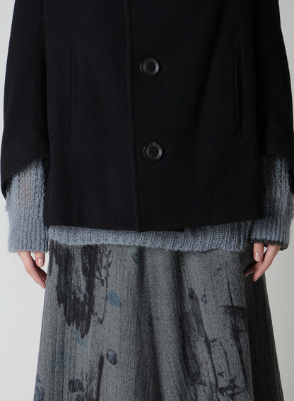 AIRY MOSSER IRREGULAR SLEEVE SHORT COAT