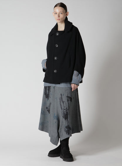 AIRY MOSSER IRREGULAR SLEEVE SHORT COAT