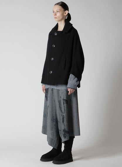 AIRY MOSSER IRREGULAR SLEEVE SHORT COAT