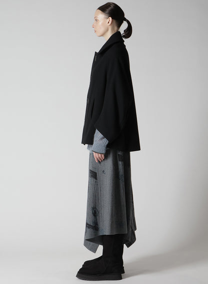 AIRY MOSSER IRREGULAR SLEEVE SHORT COAT