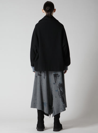 AIRY MOSSER IRREGULAR SLEEVE SHORT COAT