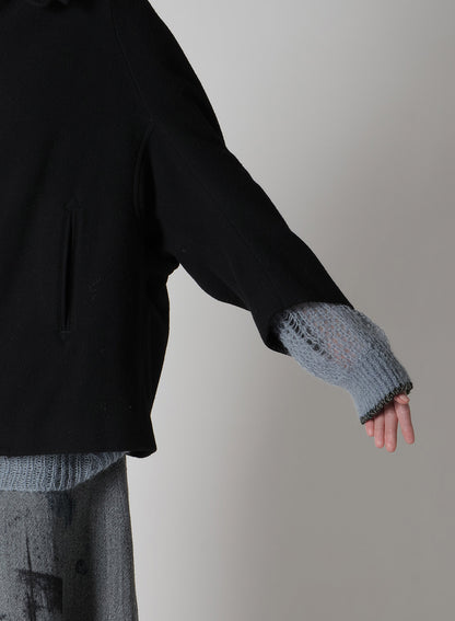 AIRY MOSSER IRREGULAR SLEEVE SHORT COAT