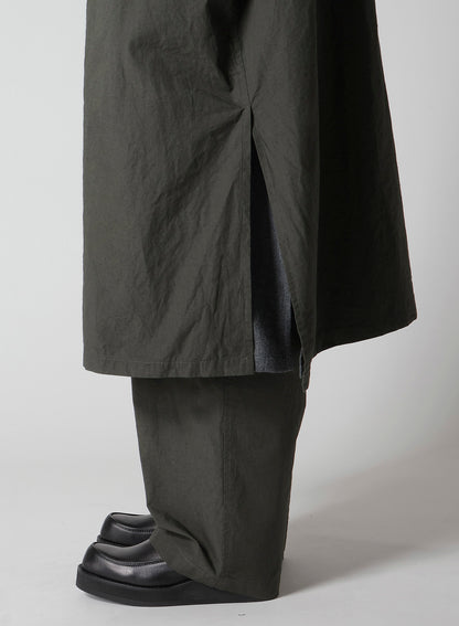 COTTON/LINEN BROADCLOTH HOODIE COAT D