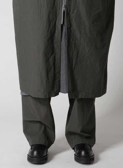 COTTON/LINEN BROADCLOTH HOODIE COAT D