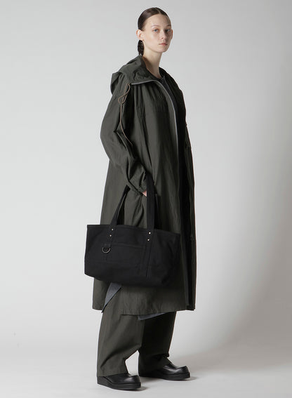 COTTON/LINEN BROADCLOTH HOODIE COAT D