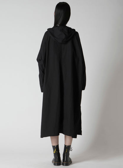 COTTON/LINEN BROADCLOTH HOODIE COAT D