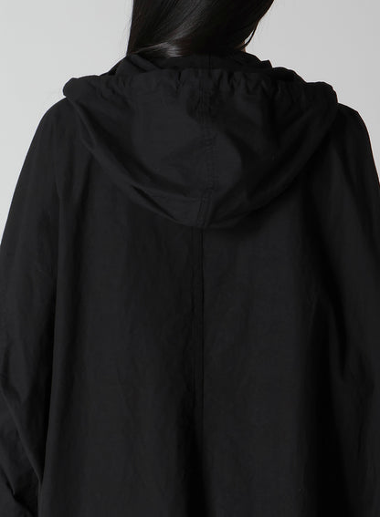 COTTON/LINEN BROADCLOTH HOODIE COAT D