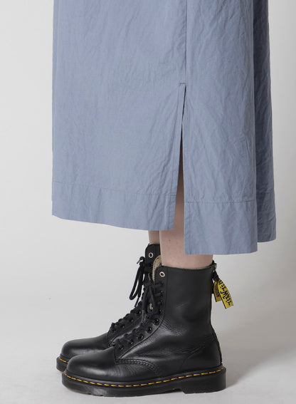 COTTON/LINEN RIB FLY OPEN DRESS