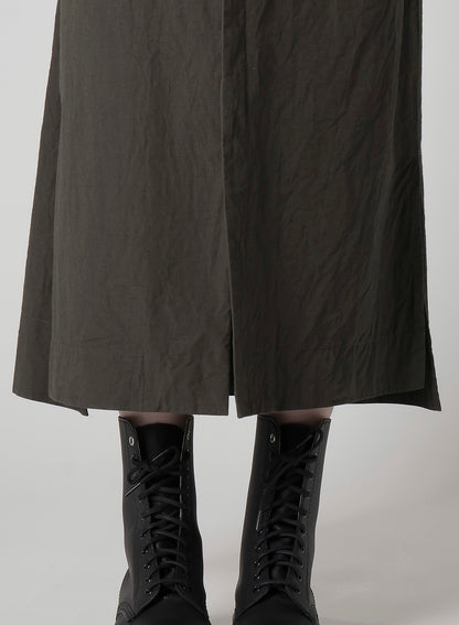 COTTON/LINEN RIB FLY OPEN DRESS