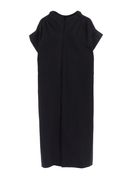 COTTON/LINEN RIB FLY OPEN DRESS
