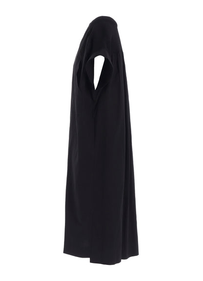 COTTON/LINEN RIB FLY OPEN DRESS
