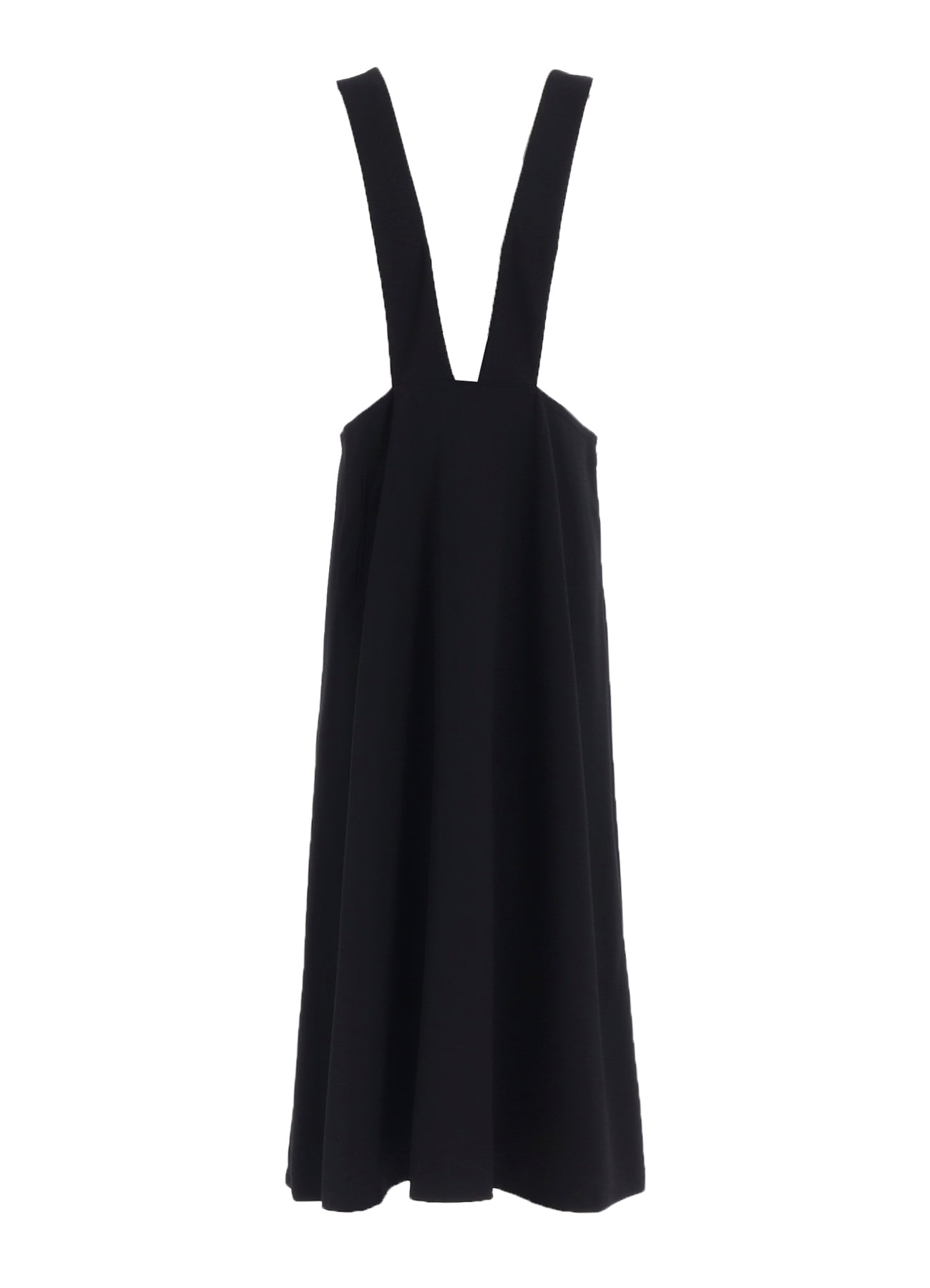 WOOL GABARDINE LONG FLARE DRAPE DRESS