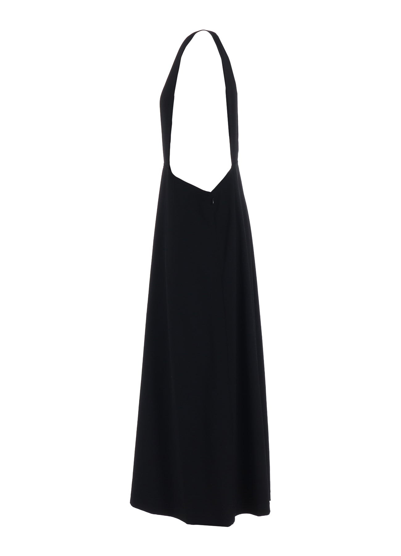 WOOL GABARDINE LONG FLARE DRAPE DRESS S WOOL GABARDINE LONG FLARE DRAPE DRESS S