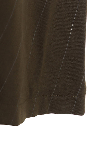 W/RY STRIPE LONG FLARE DRAPE DRESS