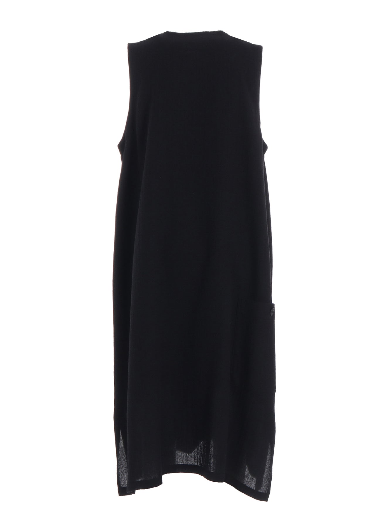 WOOL GAUZE TWILL LONG DRESS WITH POCKET