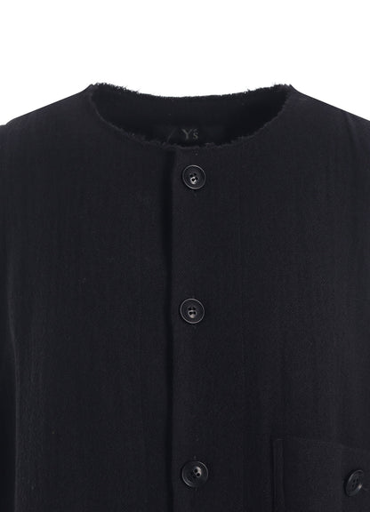 WOOL GAUZE TWILL LONG DRESS WITH POCKET