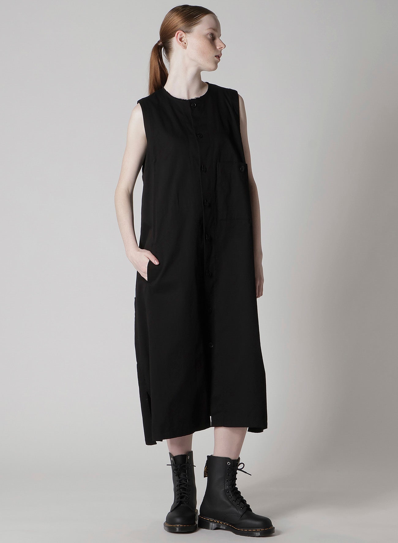 Y's BORN PRODUCT] COTTON TWILL LONG DRESS – THE SHOP YOHJI YAMAMOTO