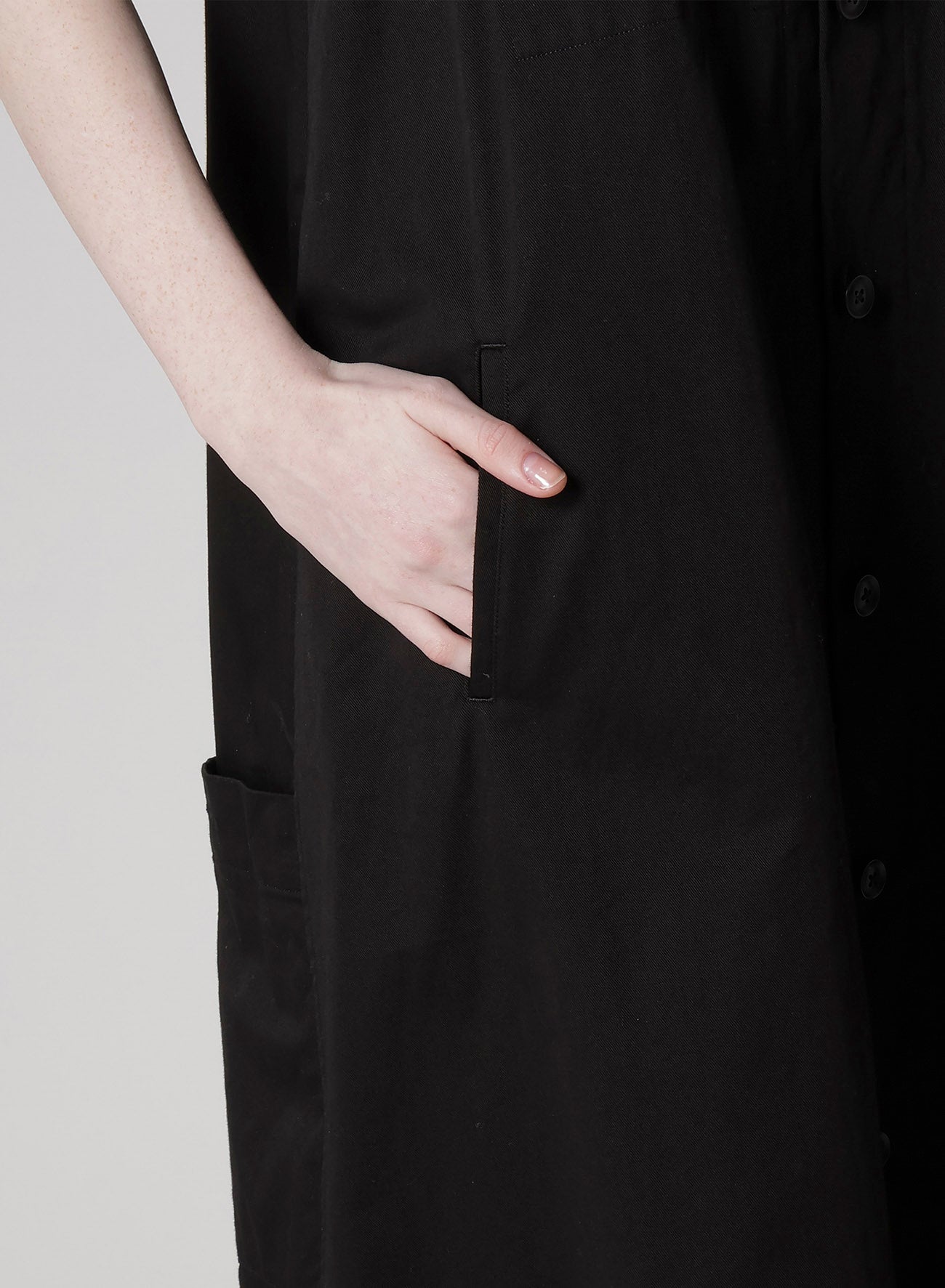 Y's BORN PRODUCT] COTTON TWILL LONG DRESS – THE SHOP YOHJI YAMAMOTO