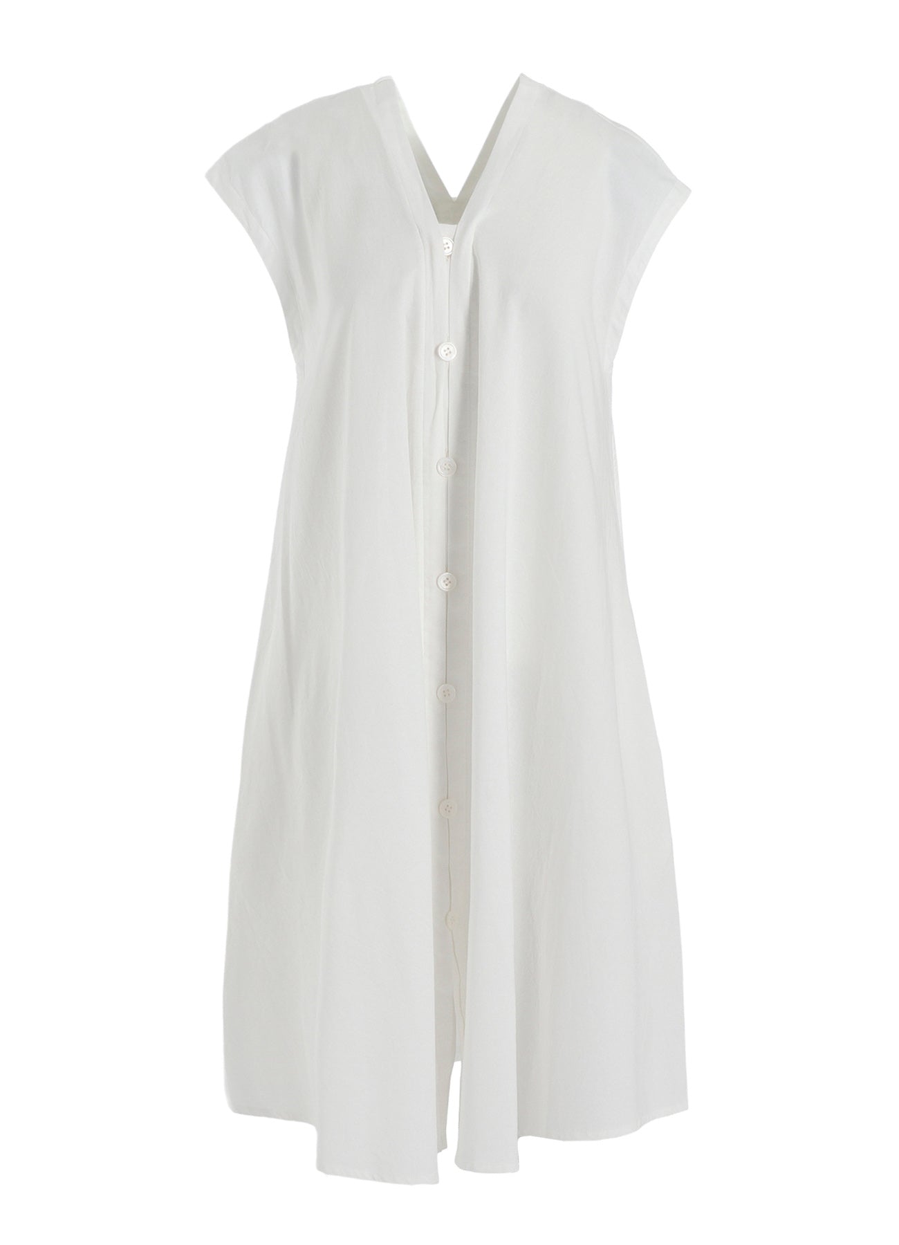 [Y's BORN PRODUCT] THIN COTTON TWILL FRENCH SLEEVE DRESS