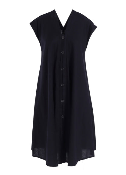 [Y's BORN PRODUCT] THIN COTTON TWILL FRENCH SLEEVE DRESS