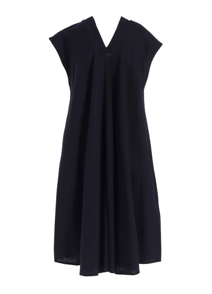 [Y's BORN PRODUCT] THIN COTTON TWILL FRENCH SLEEVE DRESS