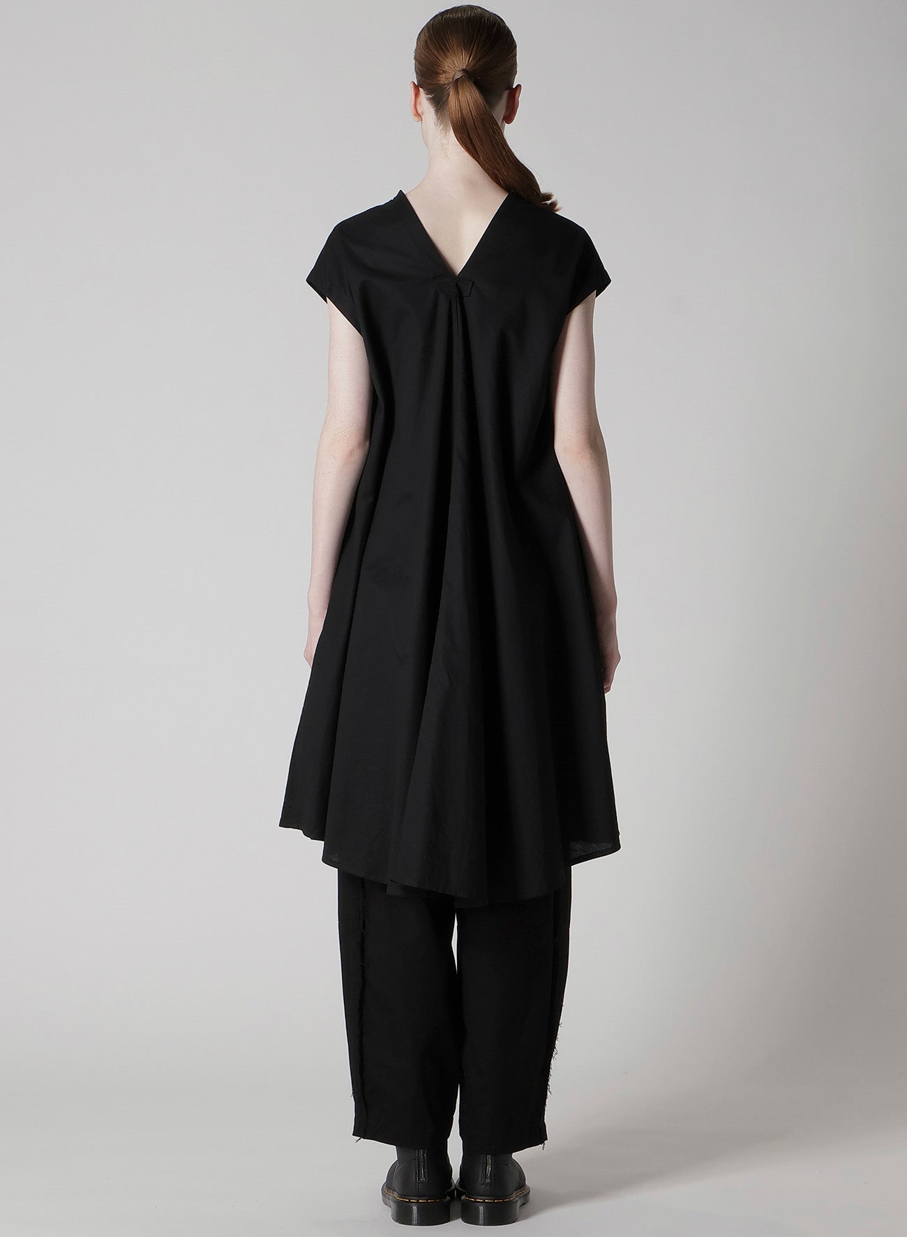 [Y's BORN PRODUCT] THIN COTTON TWILL FRENCH SLEEVE DRESS
