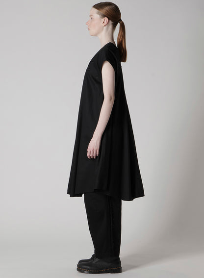 [Y's BORN PRODUCT] THIN COTTON TWILL FRENCH SLEEVE DRESS