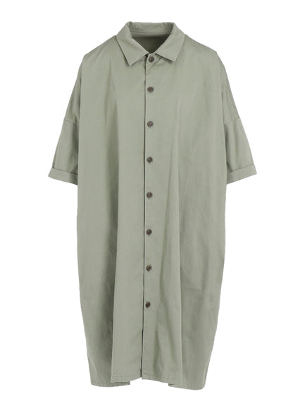 [Y's BORN PRODUCT] COTTON TWILL HALF SLEEVE DRESS