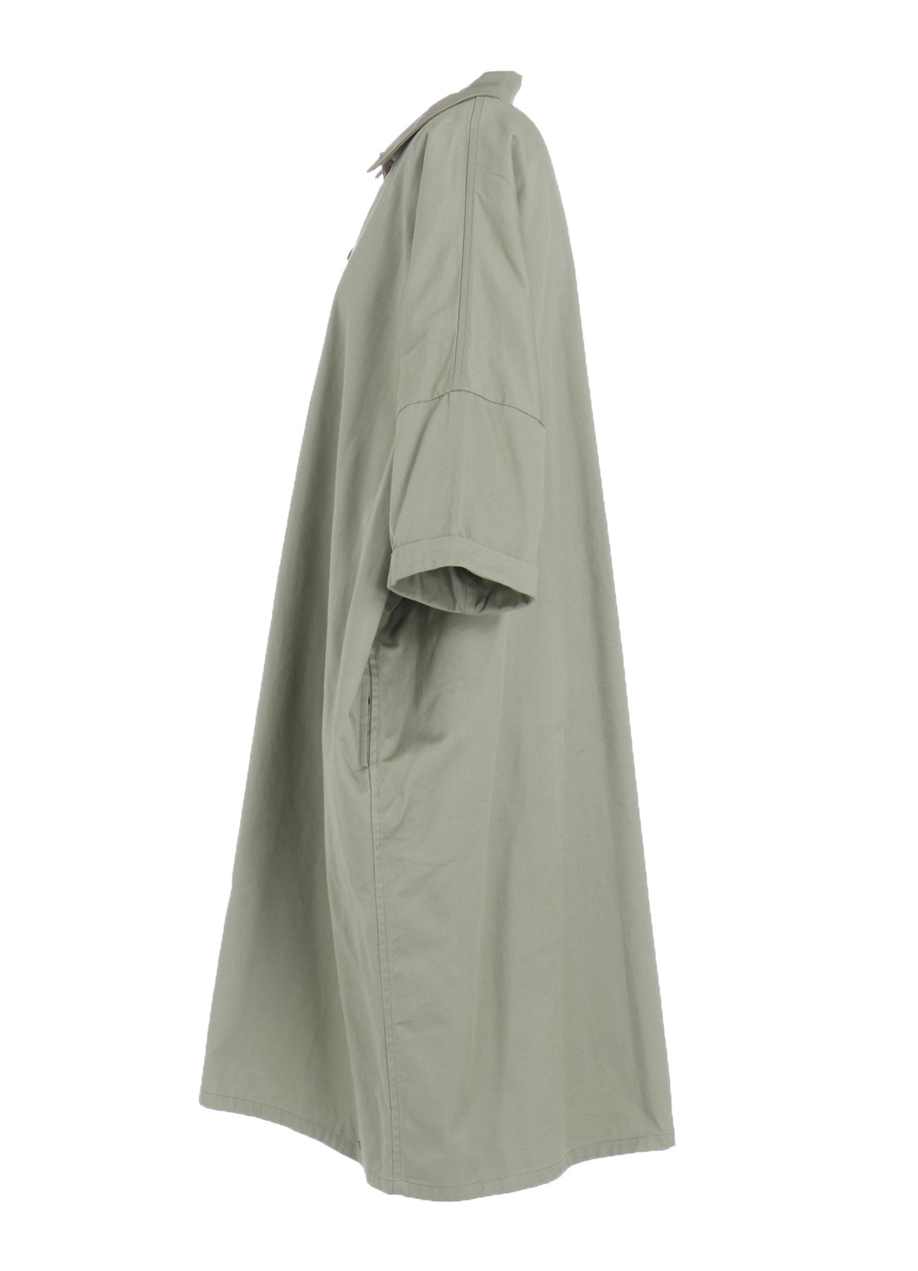 [Y's BORN PRODUCT] COTTON TWILL HALF SLEEVE DRESS