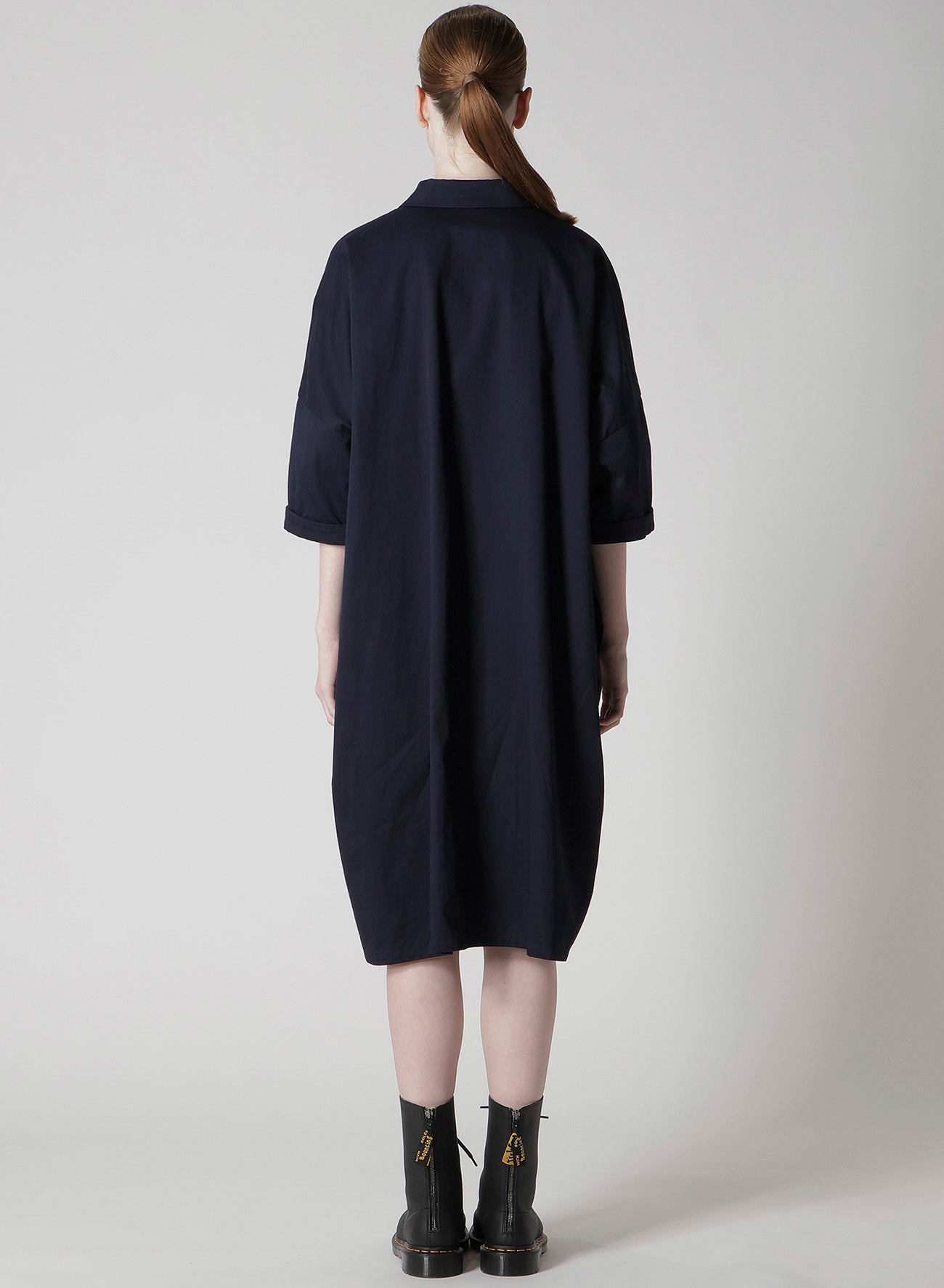 [Y's BORN PRODUCT] COTTON TWILL HALF SLEEVE DRESS