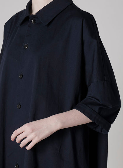 [Y's BORN PRODUCT] COTTON TWILL HALF SLEEVE DRESS