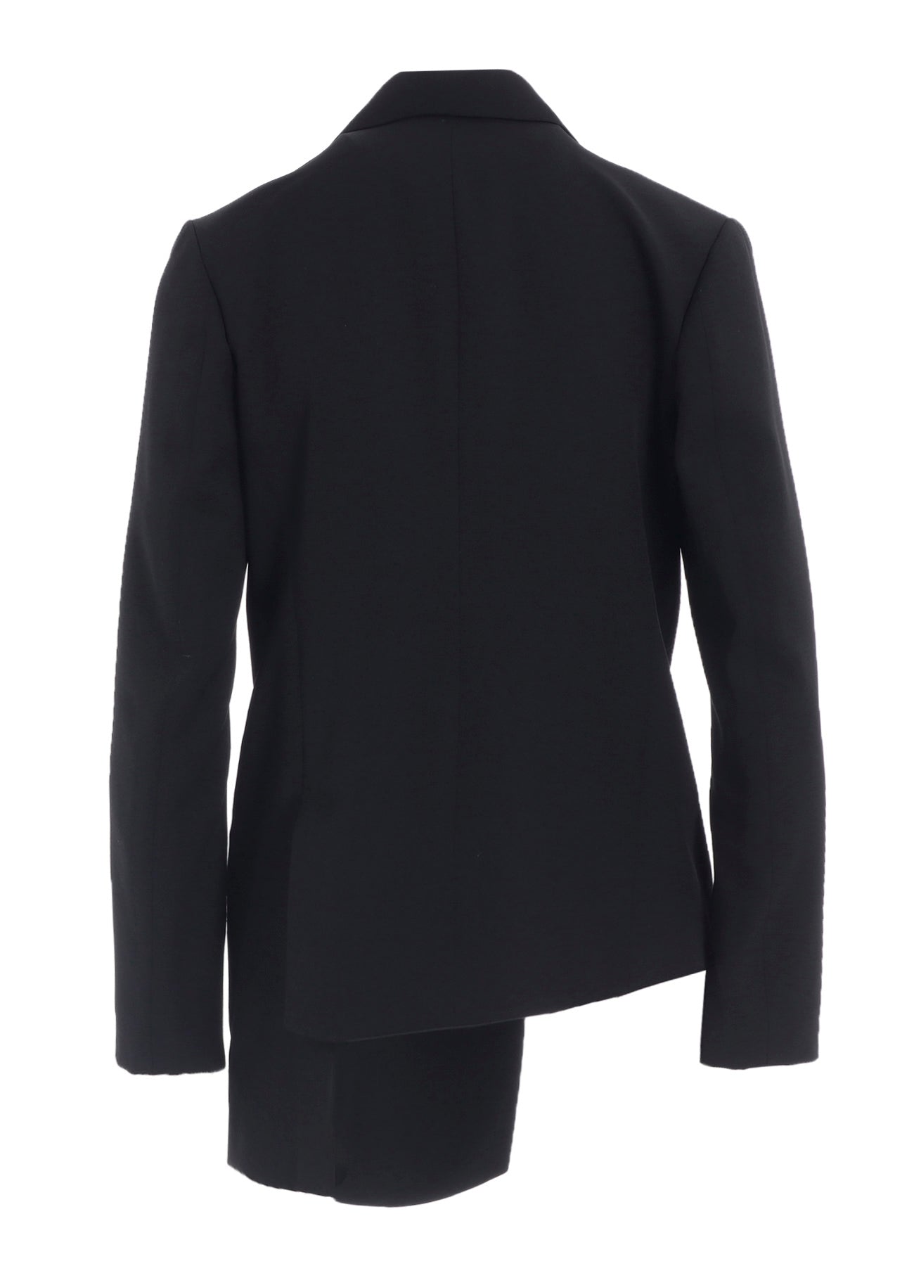WOOL GABARDINE ASYMMETRIC JACKET