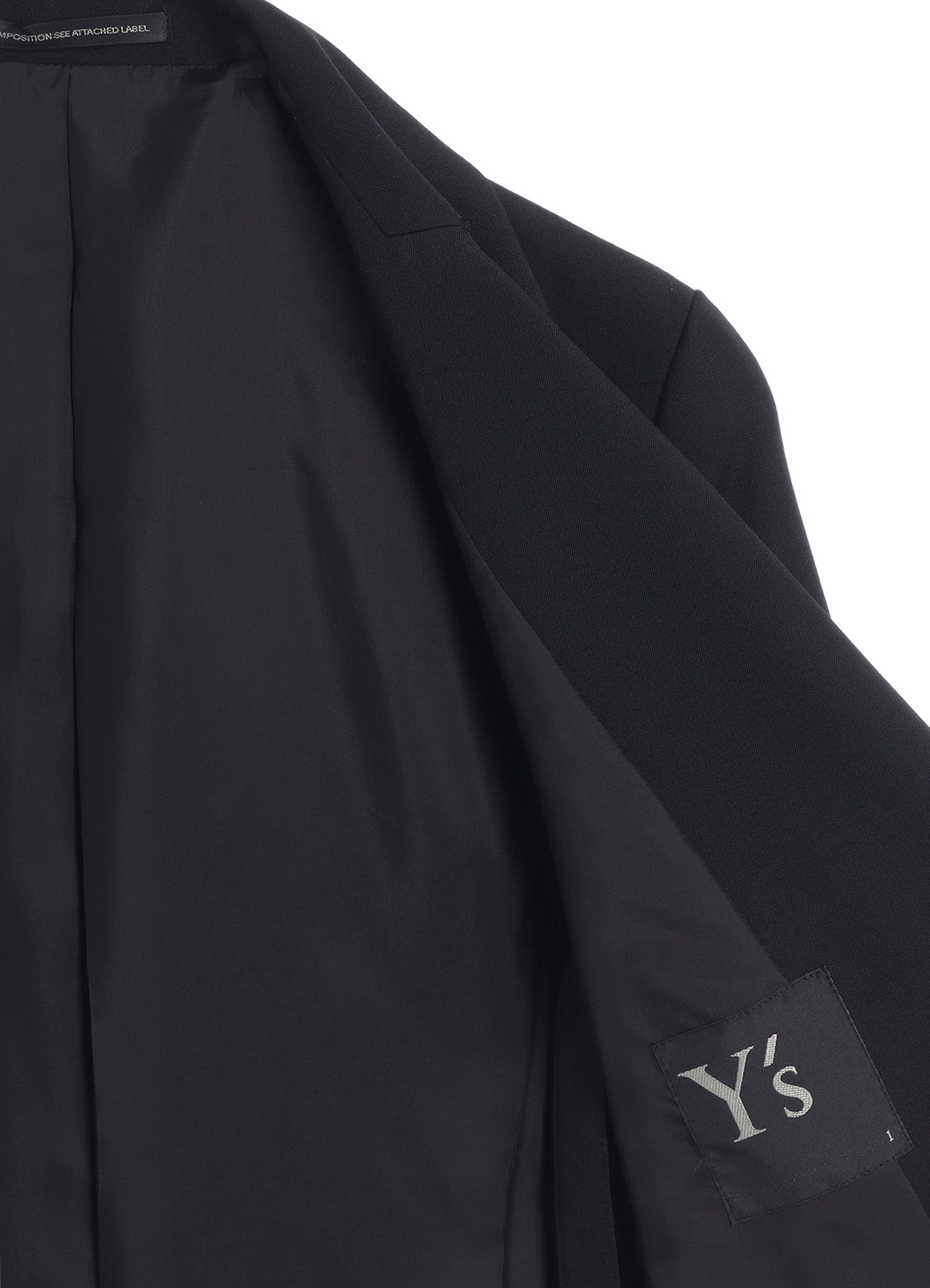 WOOL GABARDINE ASYMMETRIC JACKET