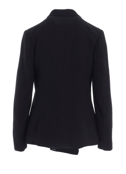 WOOL GAUZE TWILL LEFT FRONT DRAPE JACKET