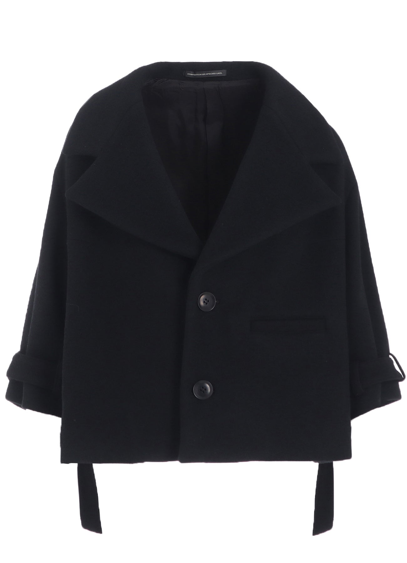 WOOL DOUBLE-FACED MOSSER WIDE COLLAR JACKET
