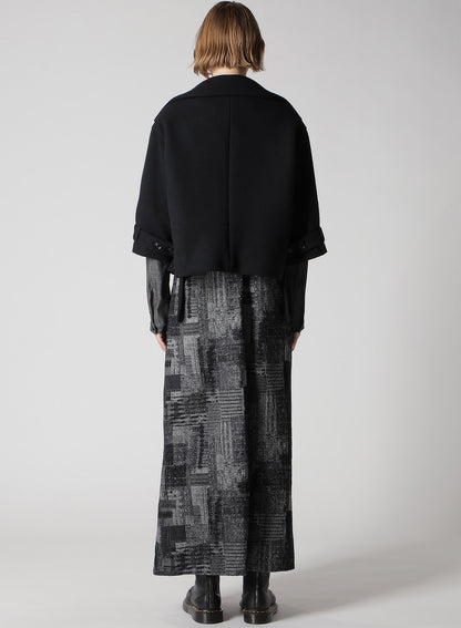 WOOL DOUBLE-FACED MOSSER WIDE COLLAR JACKET